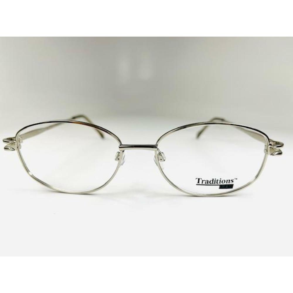 New TRADITIONS T-02 Col.70 Silver Eyeglasses 52/16/135
